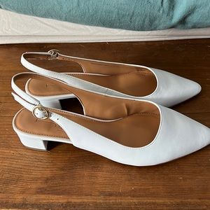 NWOB J.Crew Factory Leather Slingback Block Heels